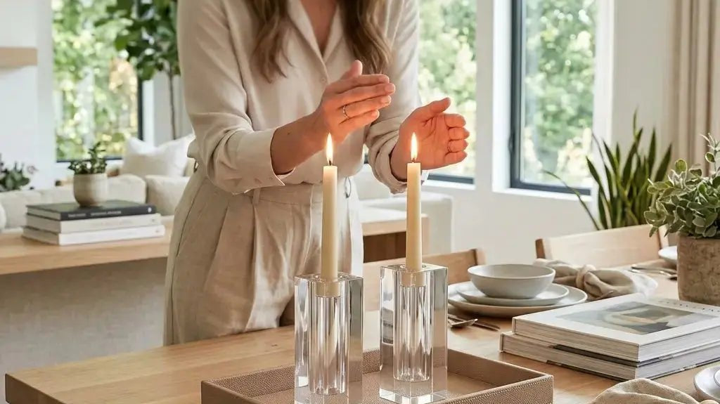 5 Modern Shabbat Candle Display Accessories for Sophisticated Home Lighting - Waterdale Collection