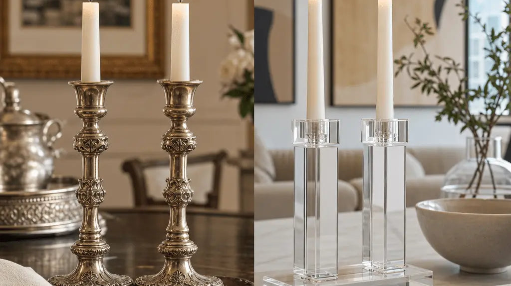 Traditional Candle Holders vs Modern Shabbat Display Accessories for Contemporary Homes - Waterdale Collection