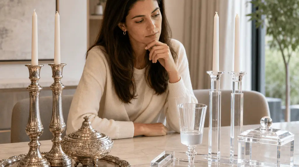Traditional Silver vs. Waterdale Lucite: Which Judaica Material is Right for You - Waterdale Collection