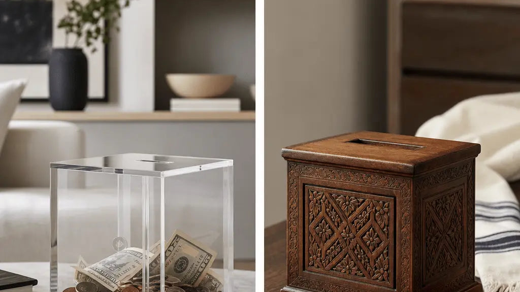 Modern Lucite Tzedakah Boxes vs Traditional Designs: Which Fits Your Values - Waterdale Collection