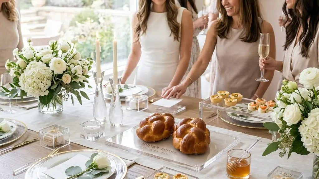Best Lucite Decor Ideas for a Modern Jewish Bridal Shower - Waterdale Collection