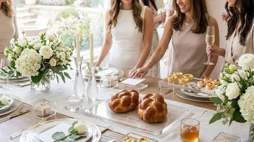 Best Lucite Decor Ideas for a Modern Jewish Bridal Shower - Waterdale Collection