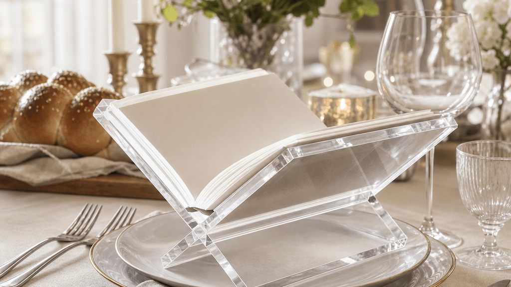 Best Modern Lucite Benchers for Elevated Shabbat Dining and Jewish Observance - Waterdale Collection