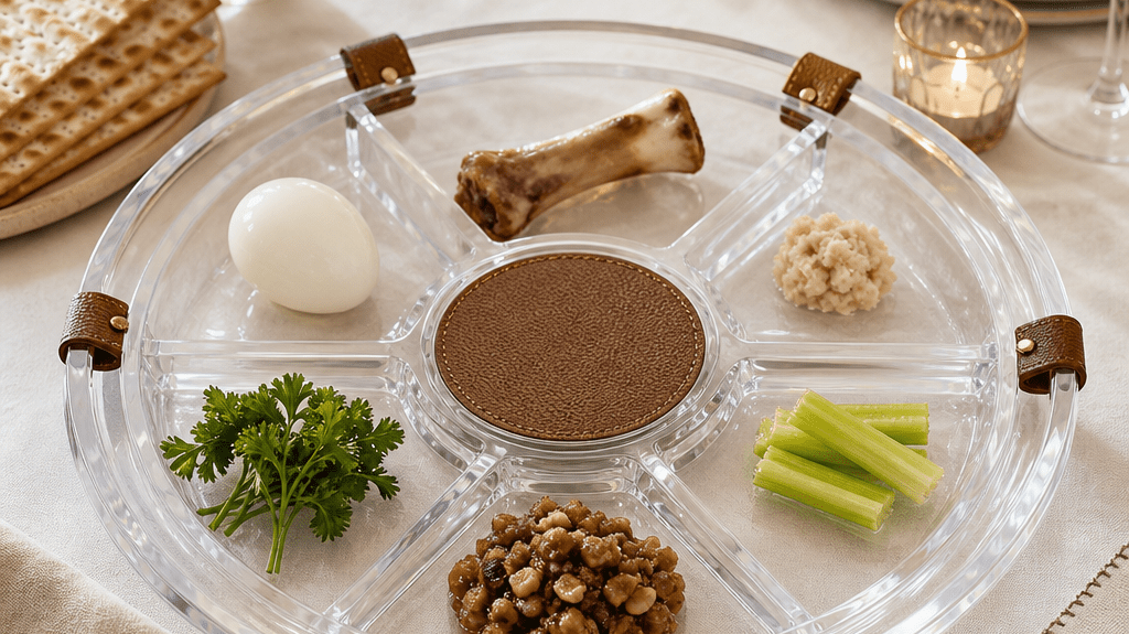 Best Passover Seder Plates 2024: Modern Lucite and Leather Designs - Waterdale Collection