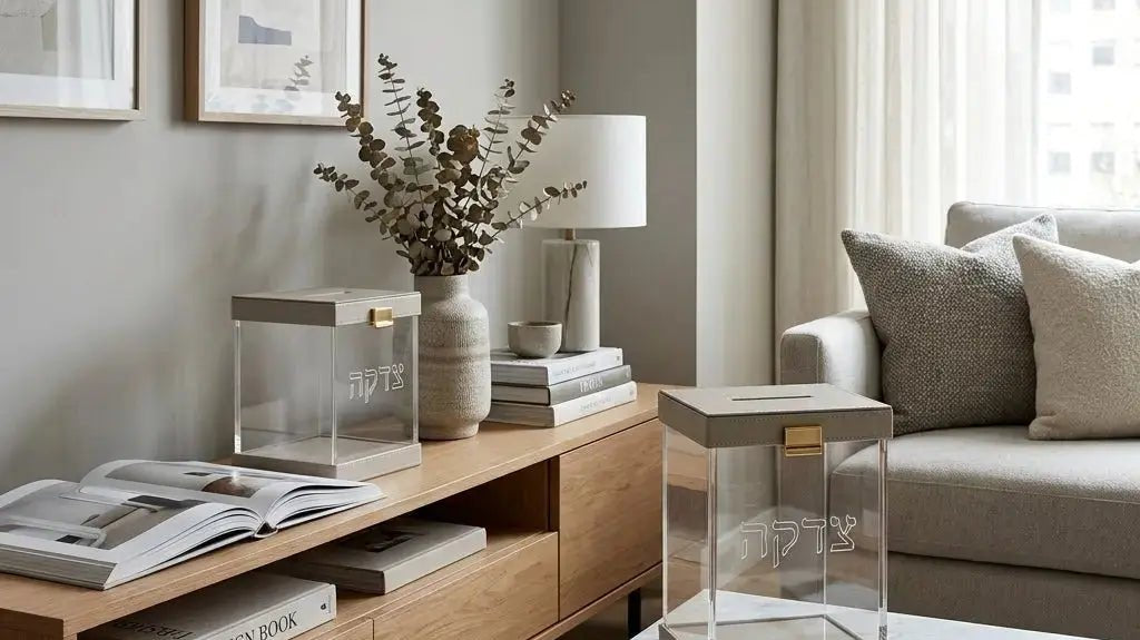 Choosing a Luxury Modern Tzedakah Box for Your Living Room - Waterdale Collection