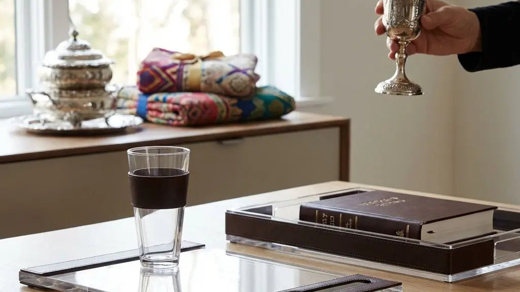 Elegant Modern Yom Tov Gifts: Our Curated Lucite and Leather Collection - Waterdale Collection