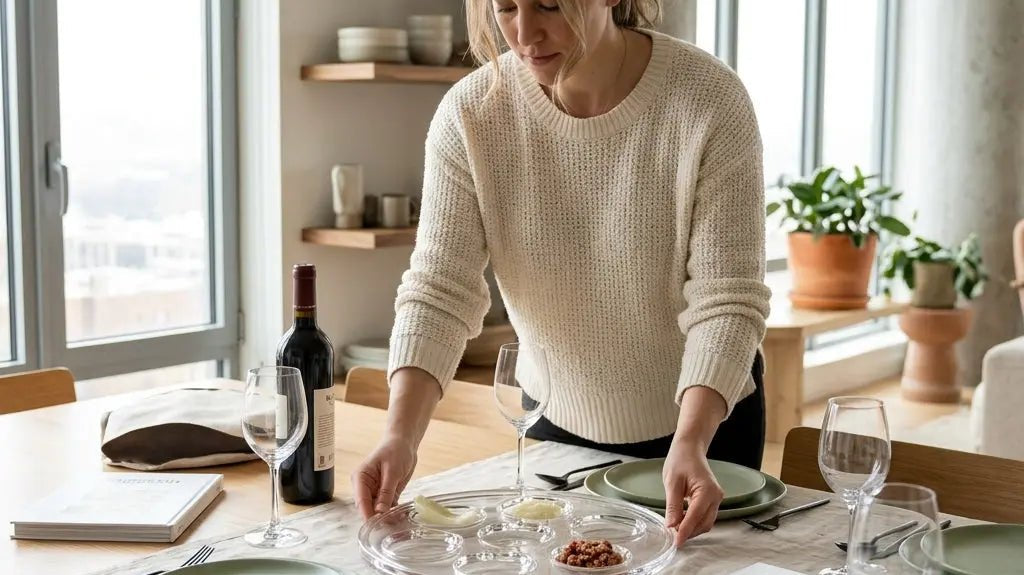 How to Style a Contemporary Seder Table with Lucite Accessories - Waterdale Collection