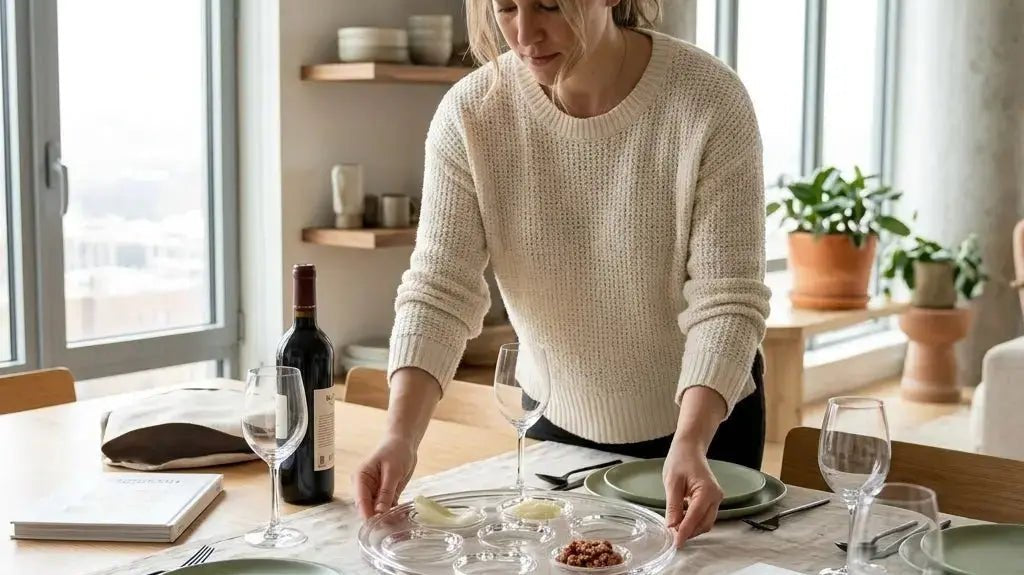 How to Style a Contemporary Seder Table with Lucite Accessories - Waterdale Collection