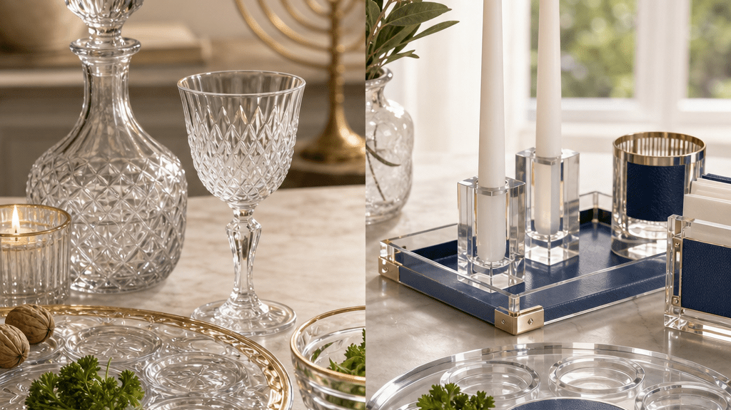 Modern Lucite Judaica vs Traditional Glass: Which Ritual Items Truly Last - Waterdale Collection