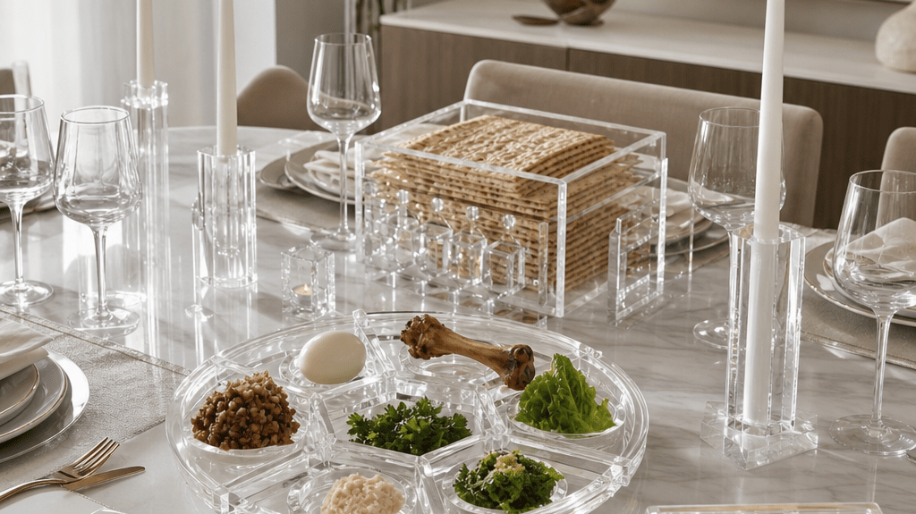 Modern Seder Table Styling: Creating Elegant Celebrations with Lucite Accessories - Waterdale Collection