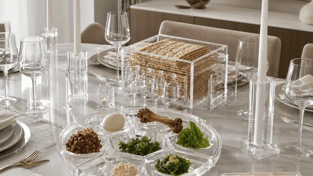 Modern Seder Table Styling: Creating Elegant Celebrations with Lucite Accessories - Waterdale Collection