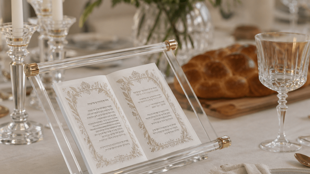 Why High-End Lucite Bentchers Elevate Your Jewish Table Setting - Waterdale Collection