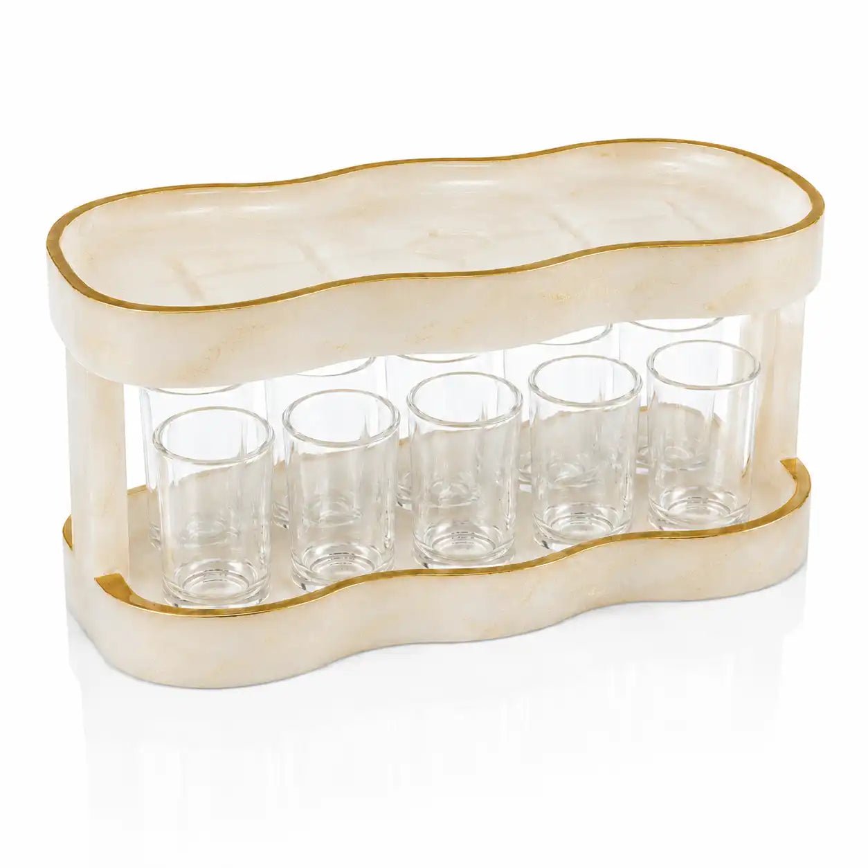 Luxury Resin Curved Kiddush Fountain | Elegant Judaica Gift