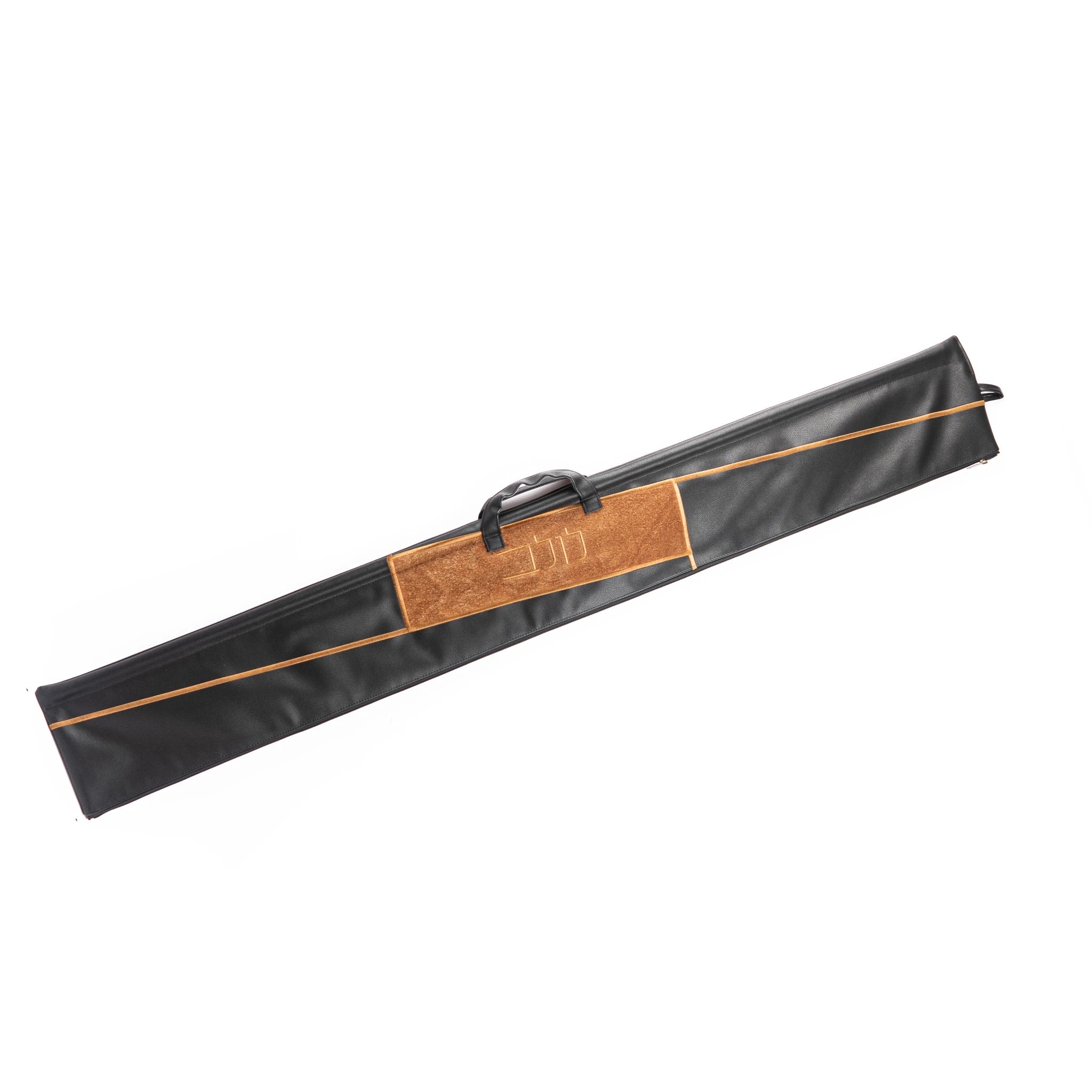 Black Geometric Fur Leather Lulav Case | Yom Tov Judaica