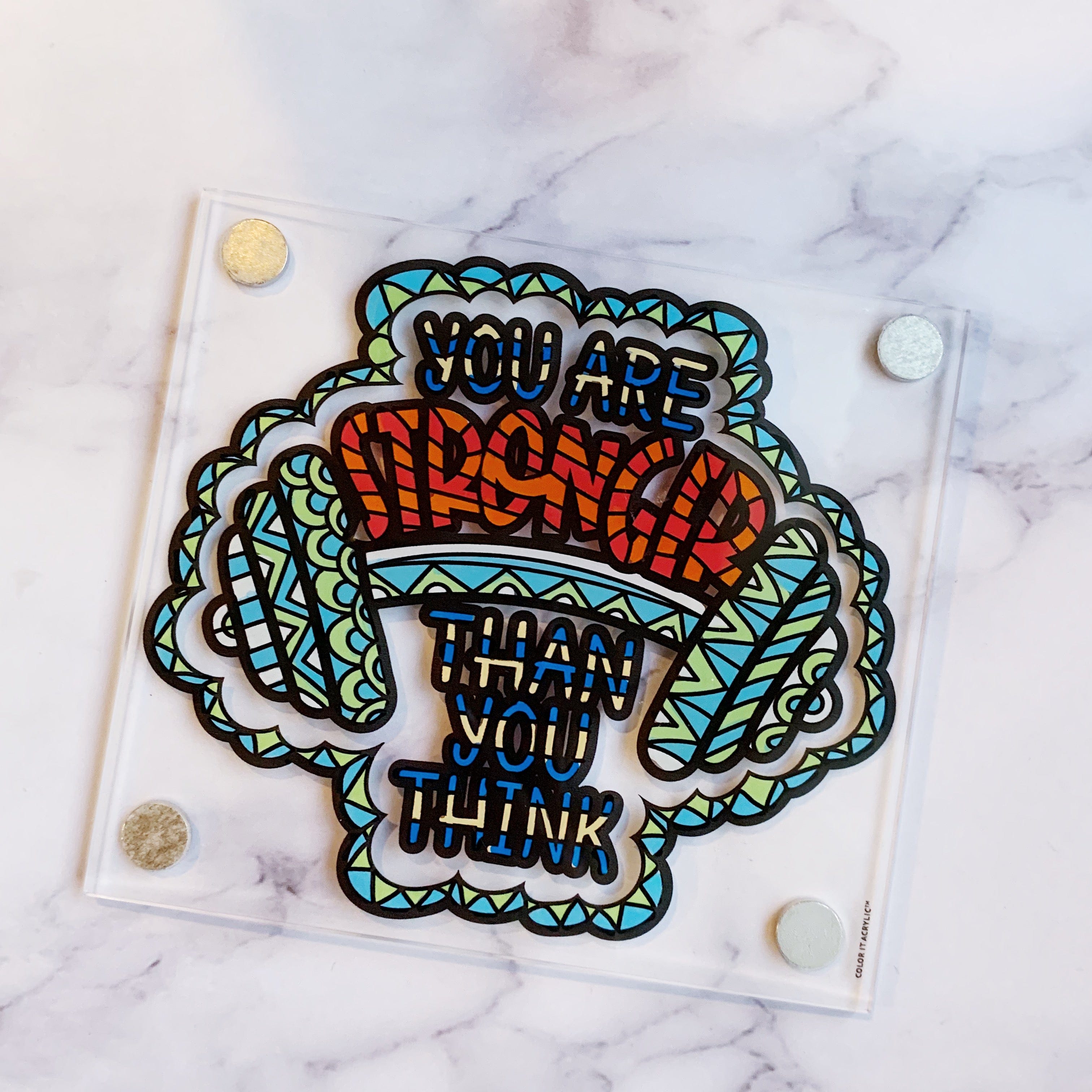Color it Acrylic Quote Magnet