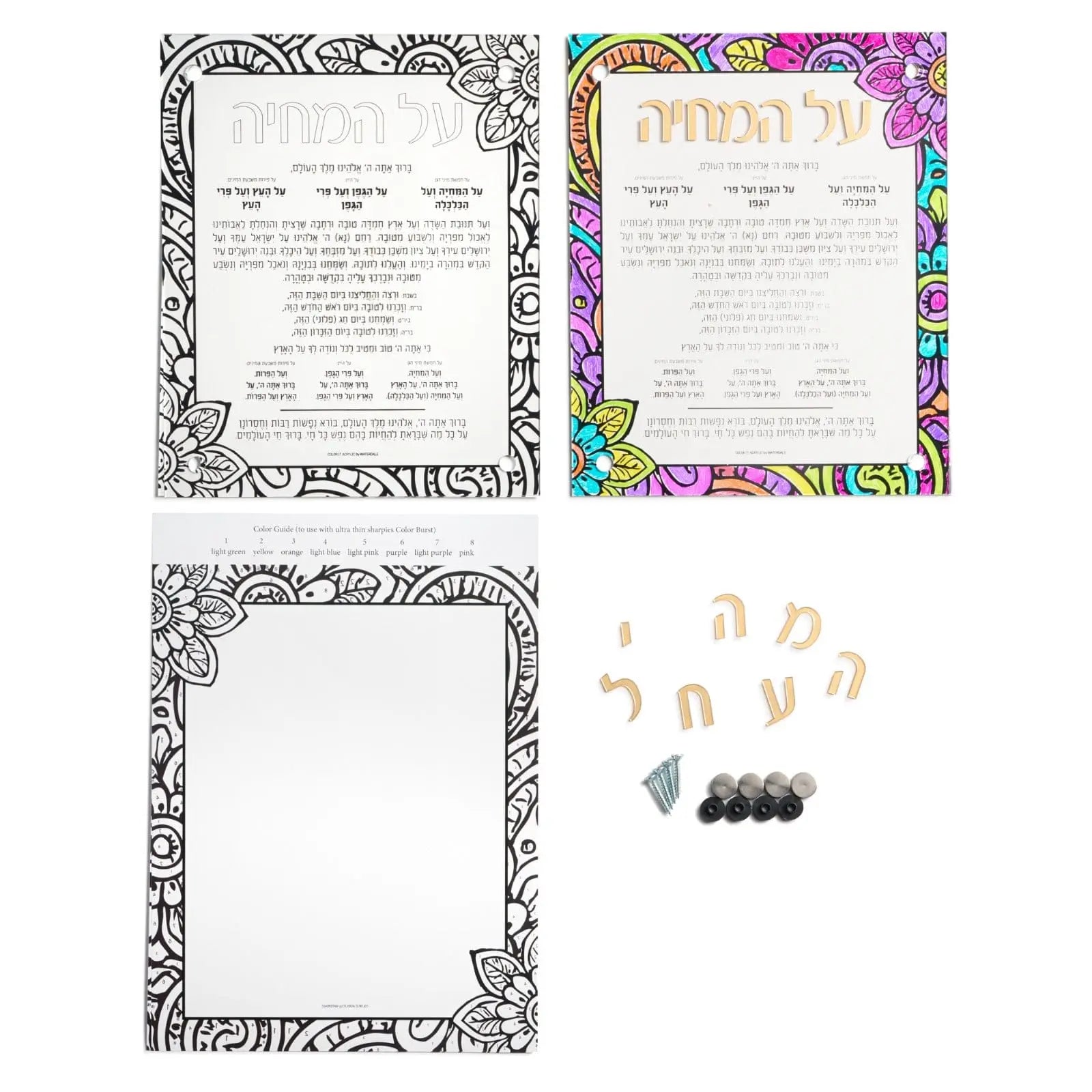 Color it Acrylic Al Hamichya Wall Art Color It Lucite Wall Art