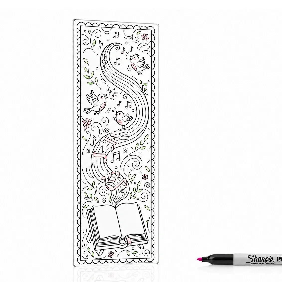 Color It Acrylic Bird Siddur Bookmark DIY Kids Judaica project