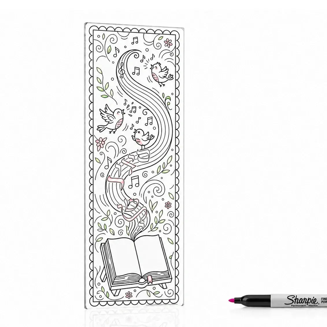 Color It Acrylic Bird Siddur Bookmark DIY Kids Judaica project