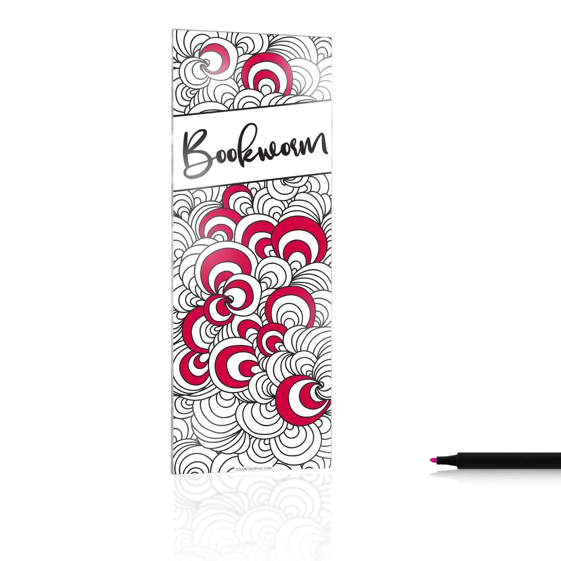 Color it Acrylic Bookworm Bookmark - Waterdale Collection