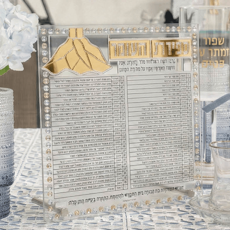 Color it Acrylic Mosaic Sefiras Haomer Tabletop - Waterdale Collection