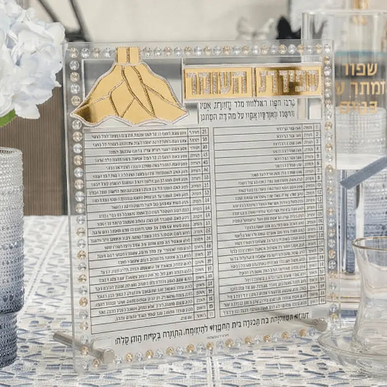 Color it Acrylic Mosaic Sefiras Haomer Tabletop - Waterdale Collection