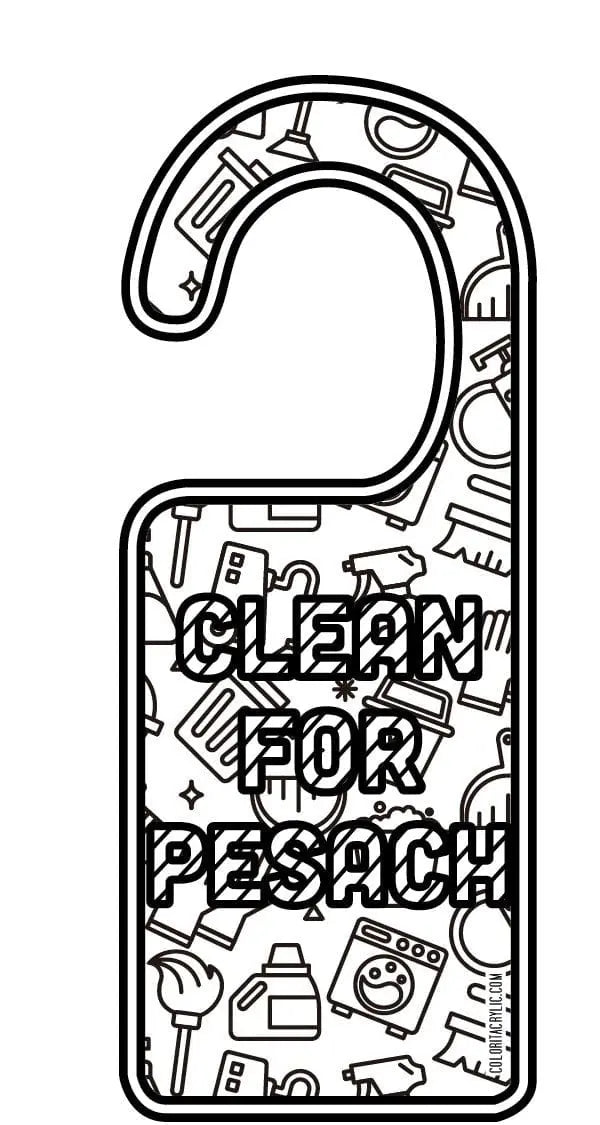 Color it Acrylic Pesach Door Hanger - Waterdale Collection