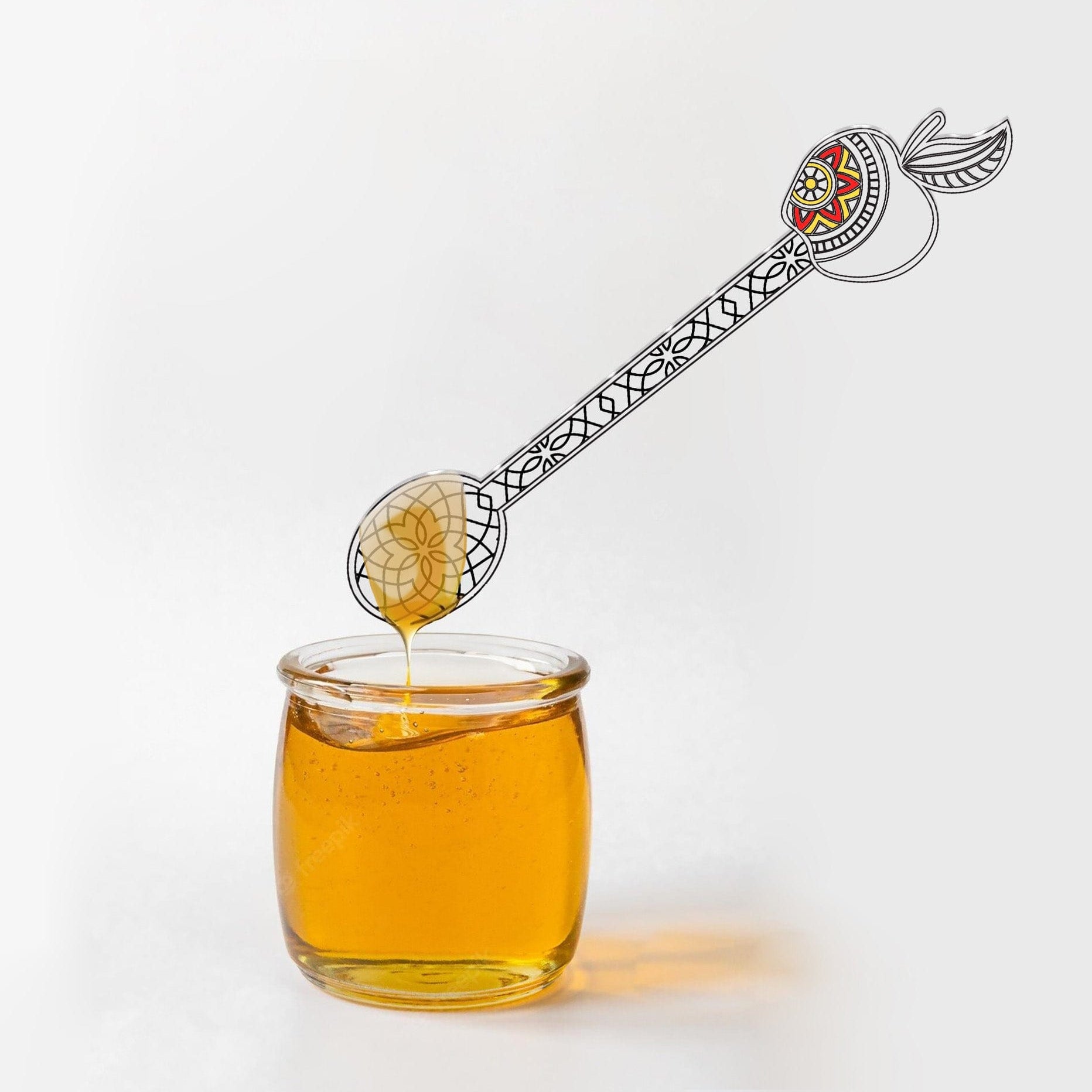 Color it Acrylic Rosh Hashana Honey Dipper - Waterdale Collection