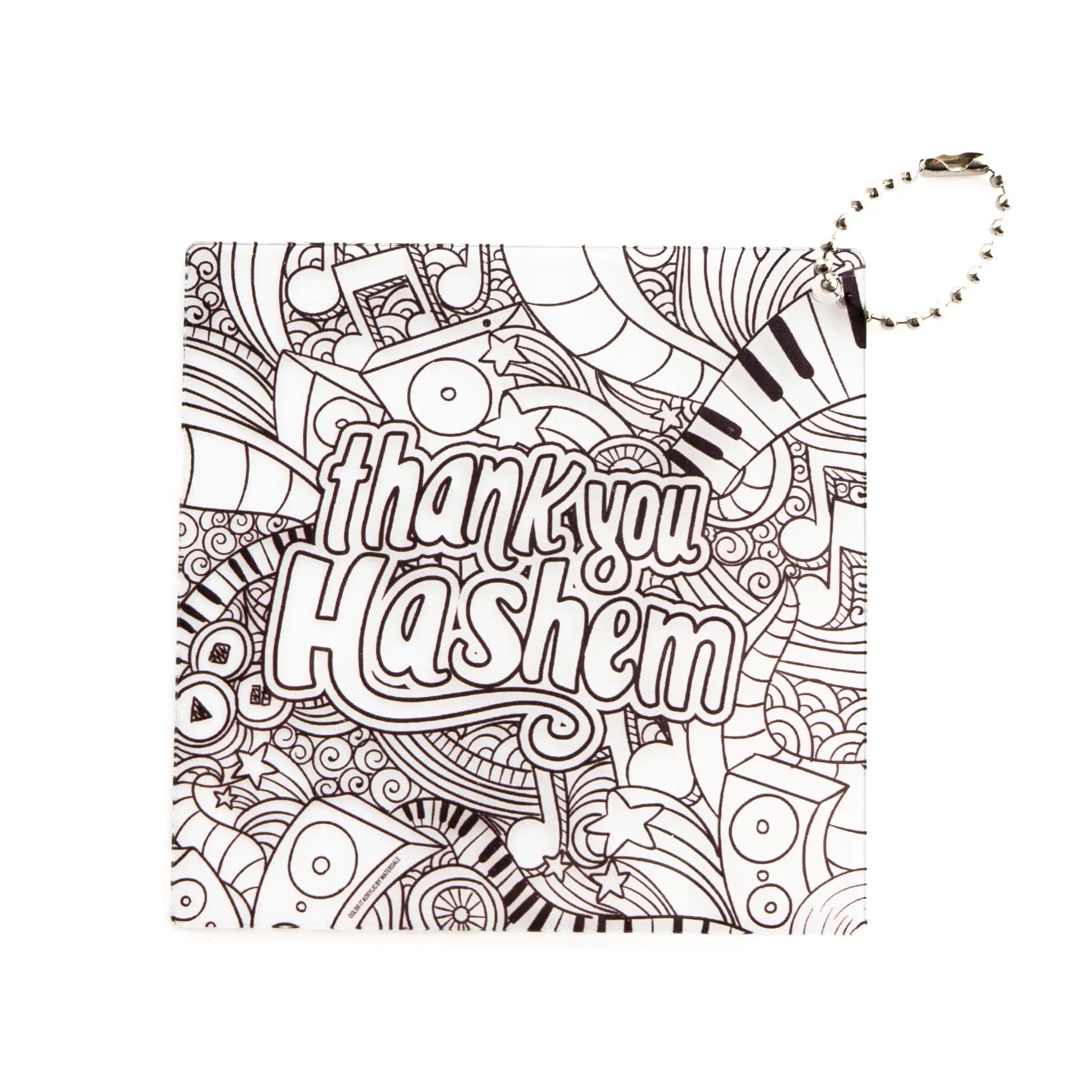 Color It Acrylic Thank You Hashem Music Keychain Color It Acrylic - Waterdale Collection