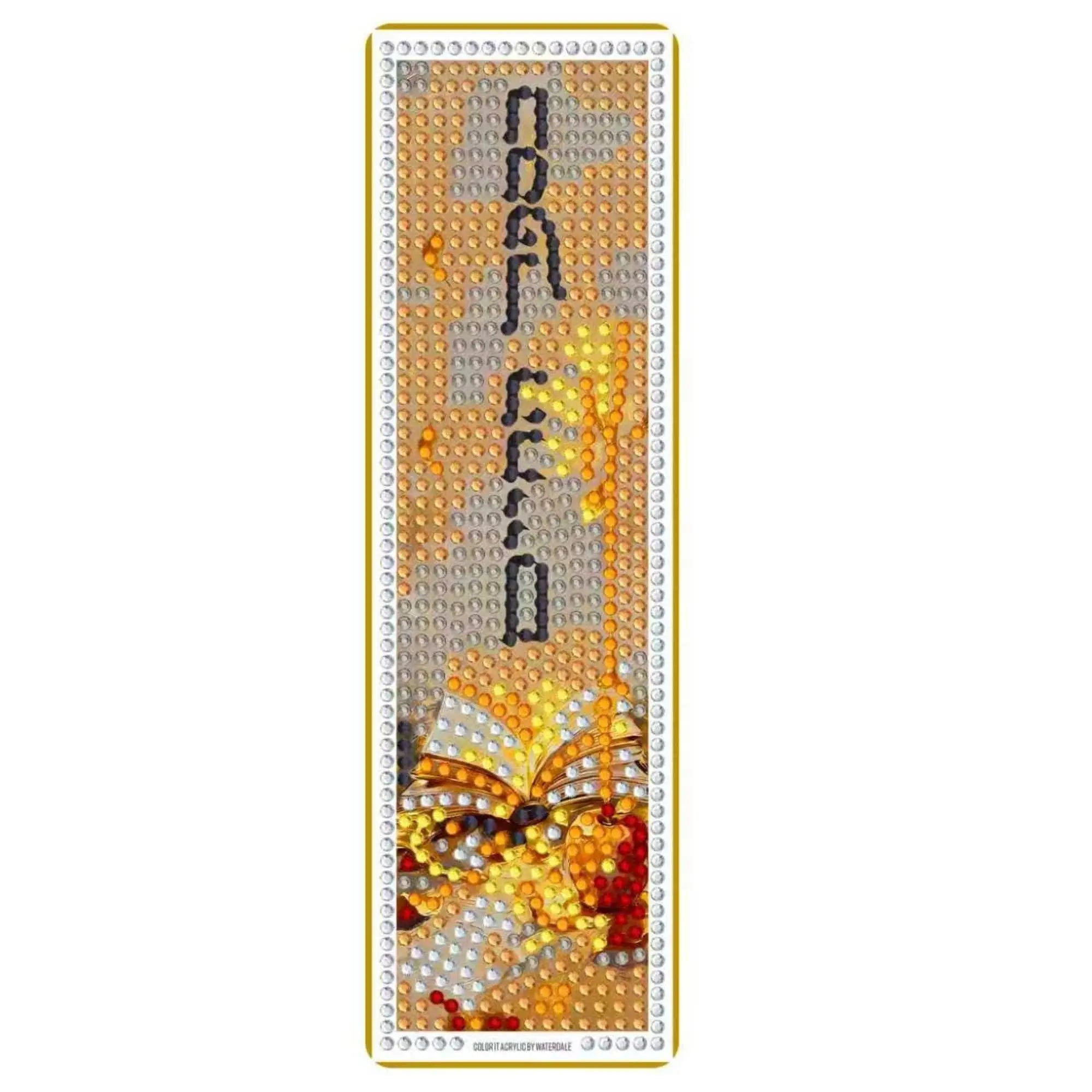 Diamond art Rosh Hashana bookmark with sparkling gem mosaic design, Hebrew lettering, and festive holiday imagery.