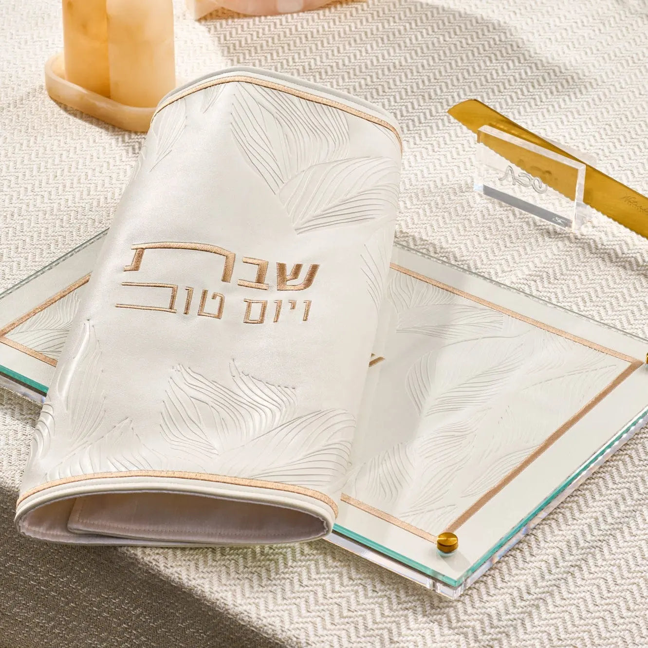 Embossed Leaf Challah Board - Waterdale Collection