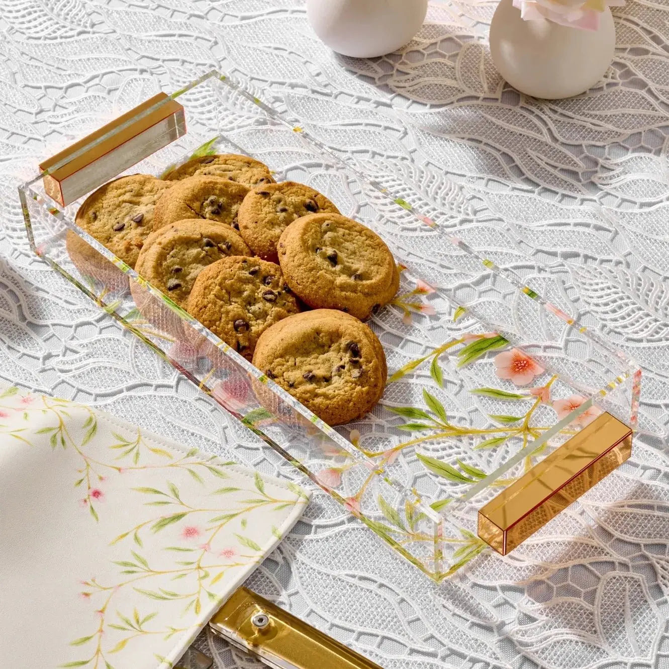 Floral Bird Bread / Towel Tray - Waterdale Collection