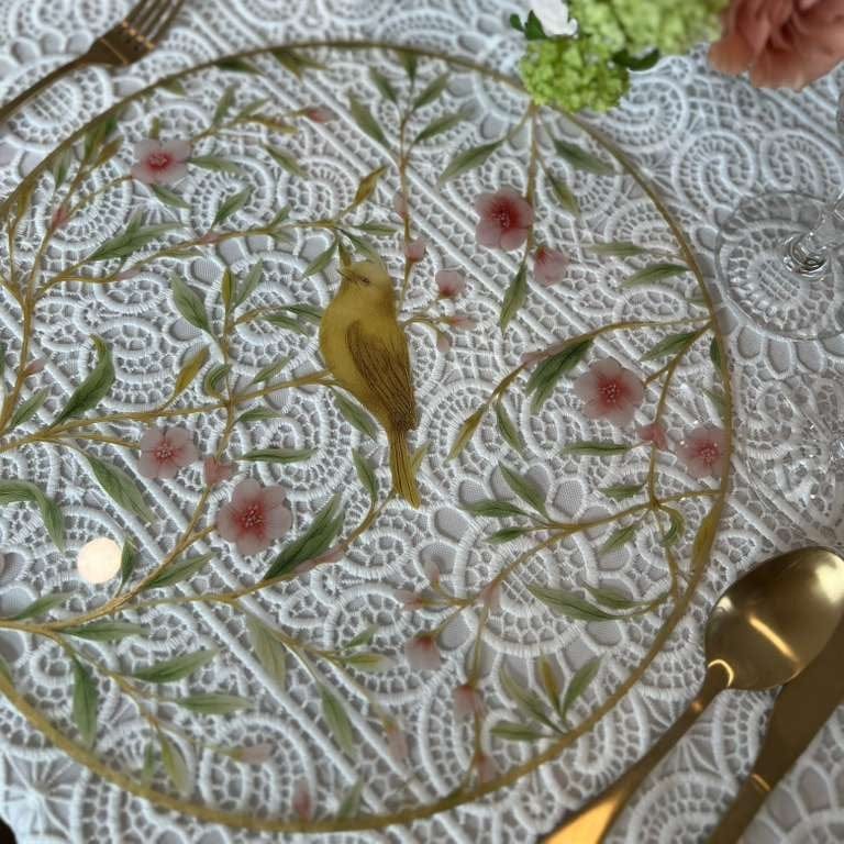Floral Bird Chargers - Bird - Waterdale Collection
