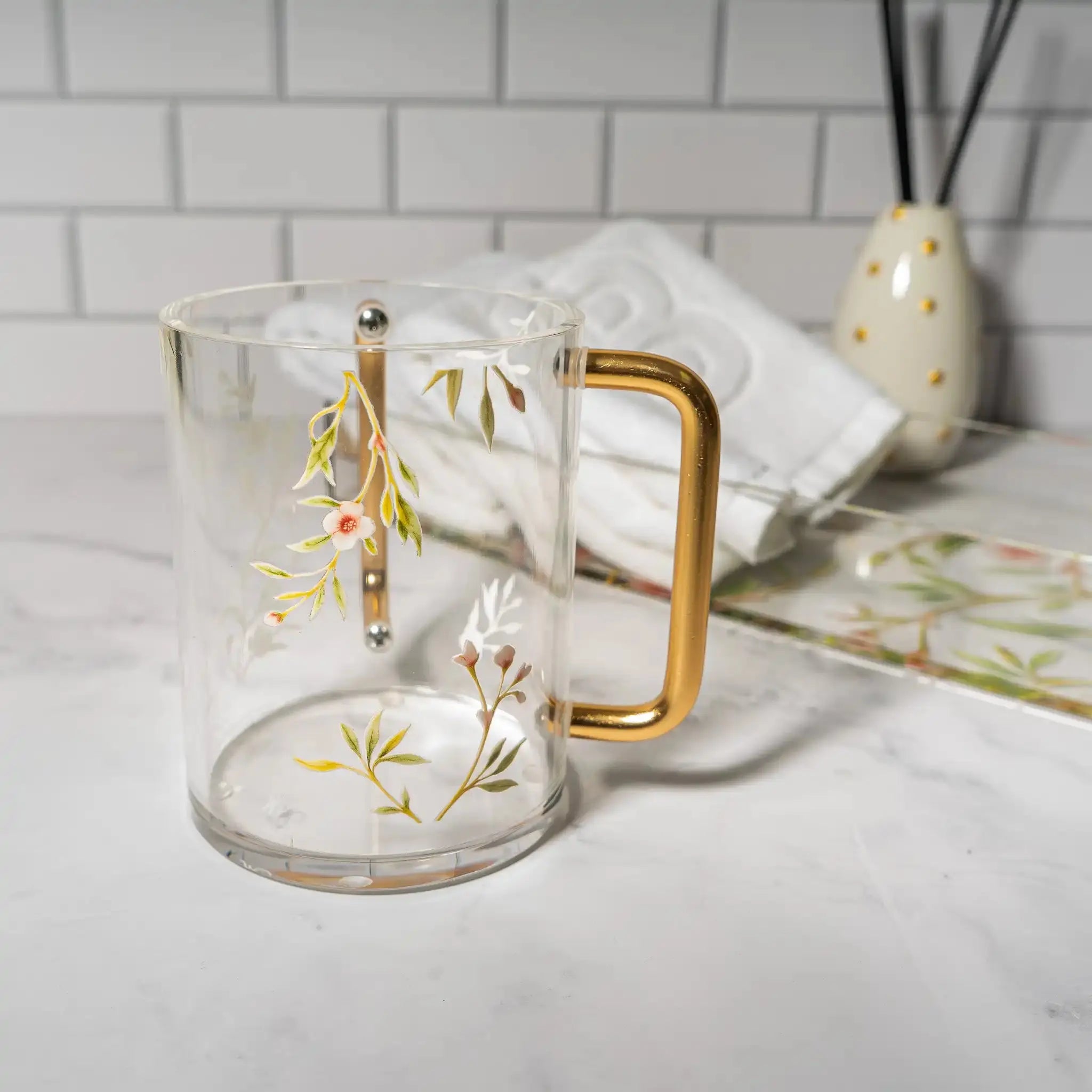 Floral Bird Washing Cup - Waterdale Collection