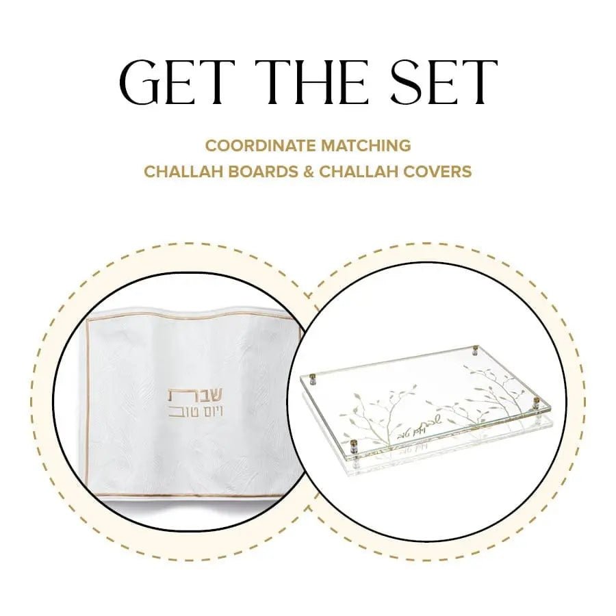 Leaf Challah Board & Cover Set - Waterdale Collection