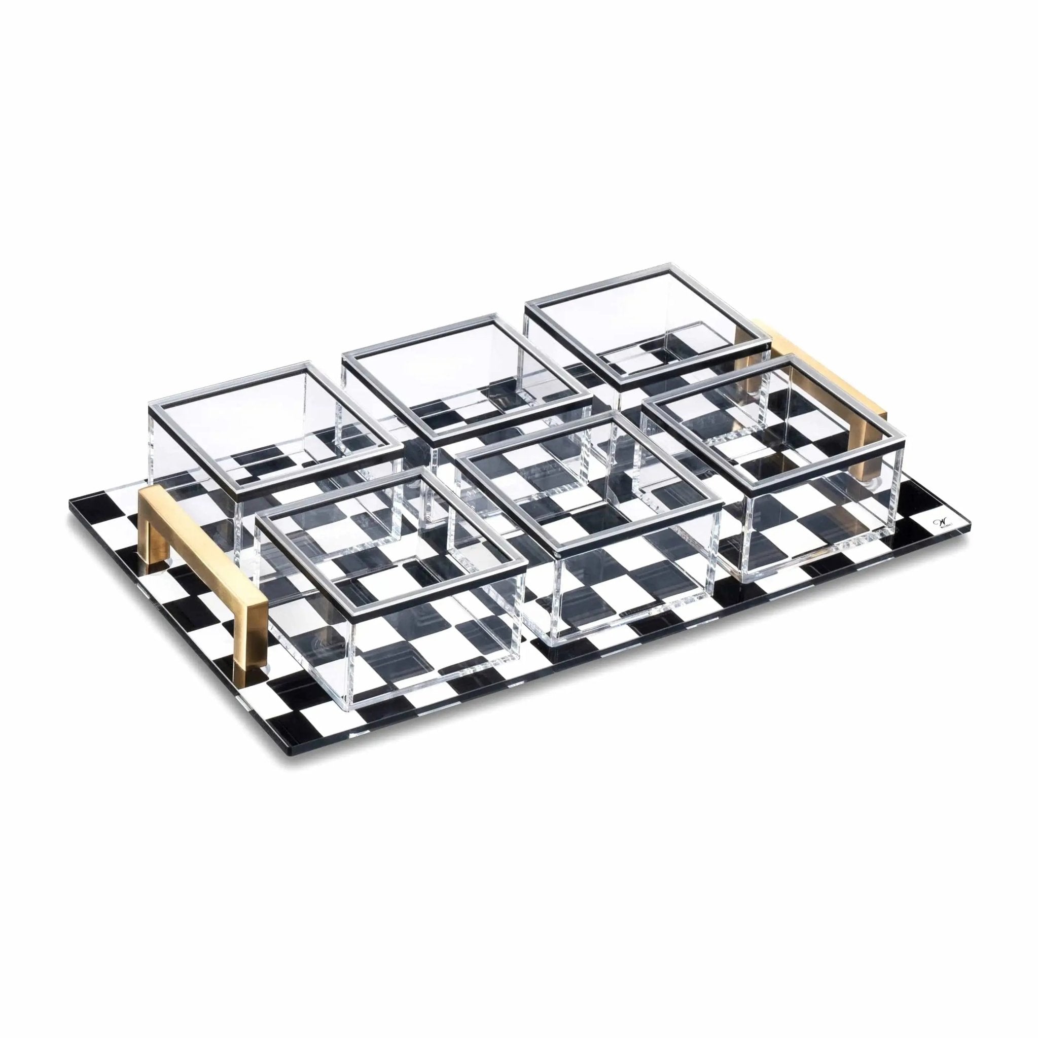 Onyx 6 Sectional Dip Bowl Set - Waterdale Collection