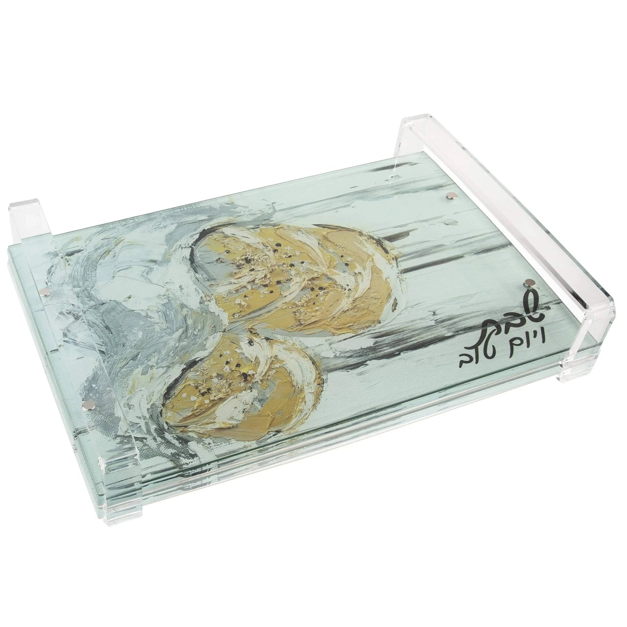 Painted Challah Board & Cover Set - Waterdale Collection