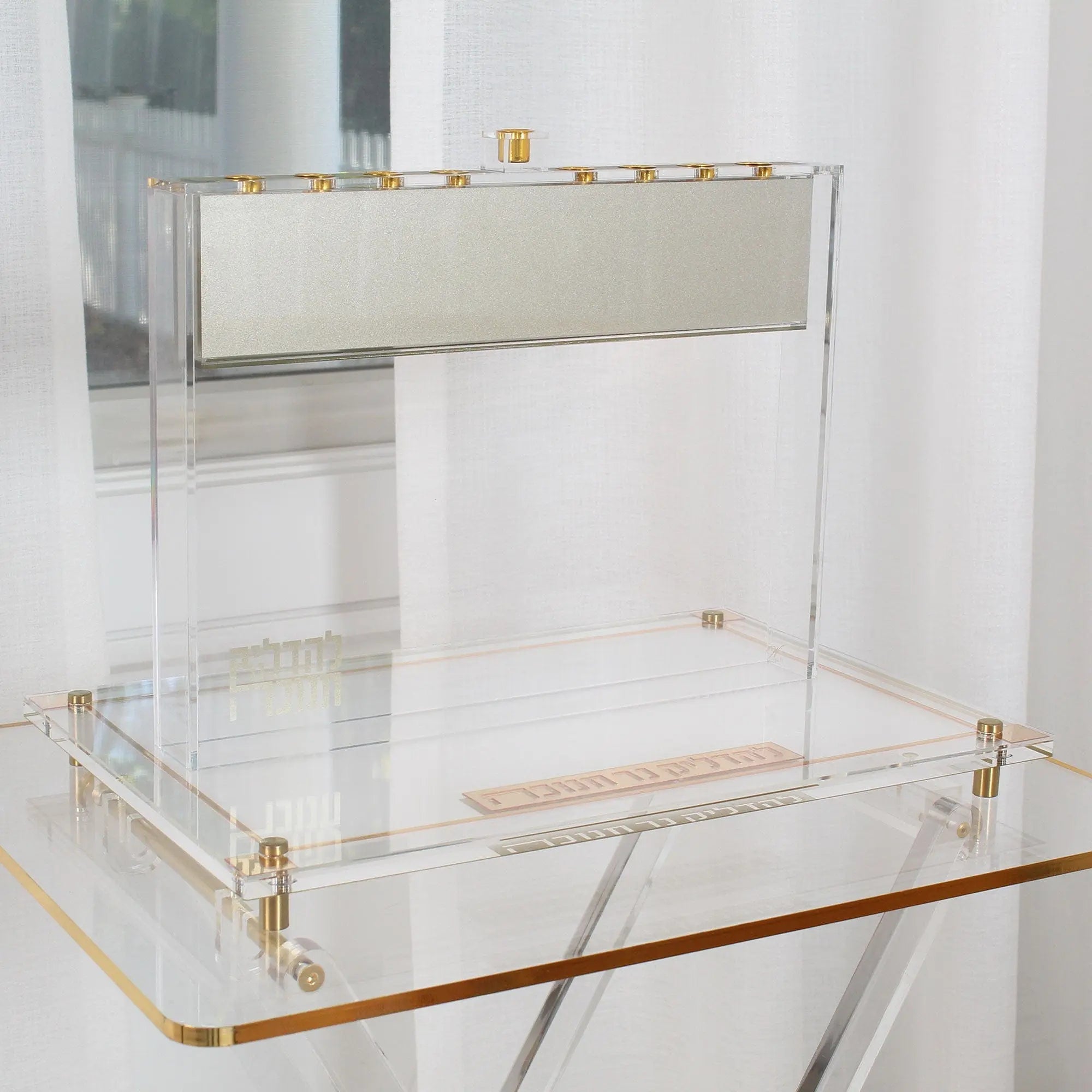 Suspended Menorah (Silver) - Waterdale Collection