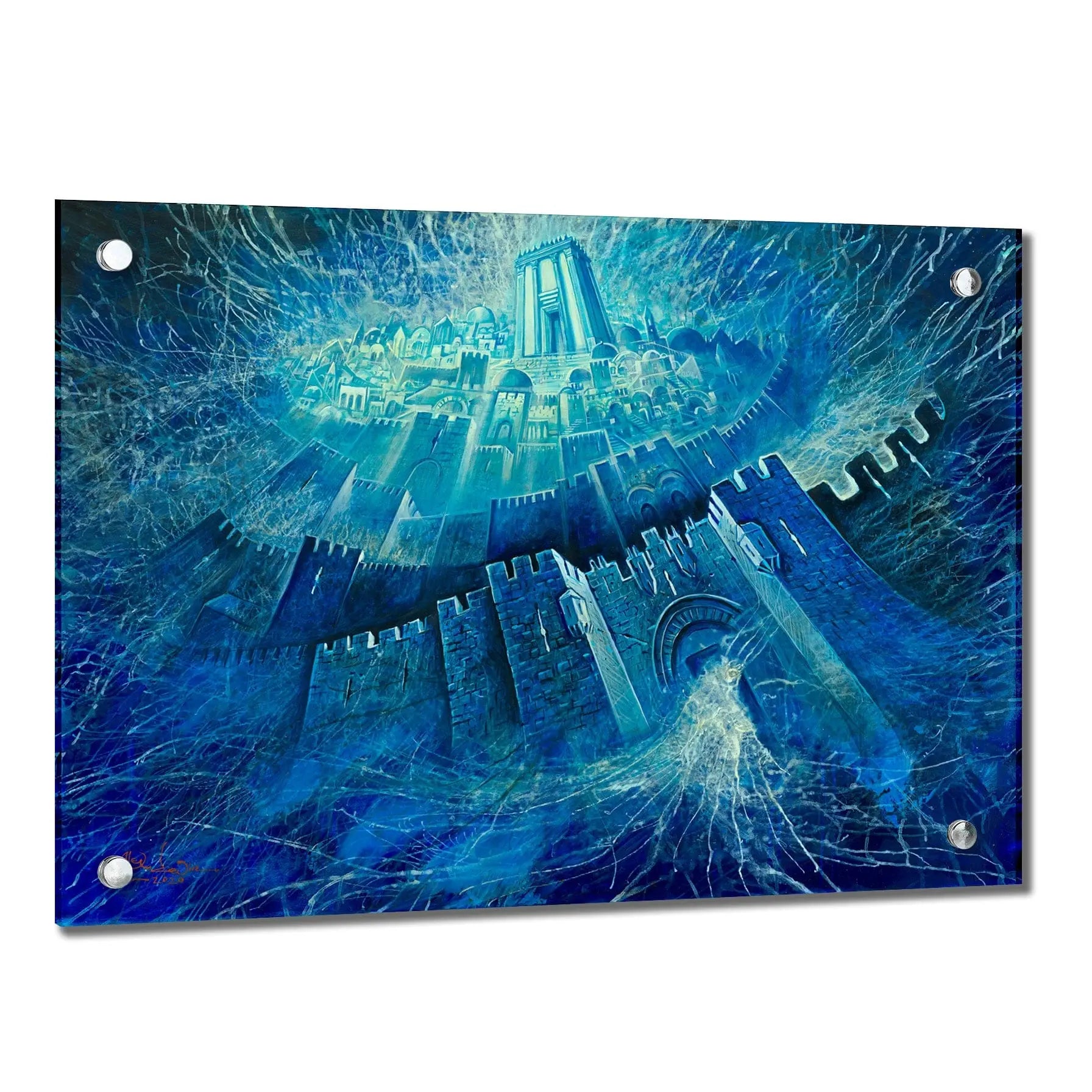 Alex Levin Energy of Jerusalem Painting - Waterdale Collection