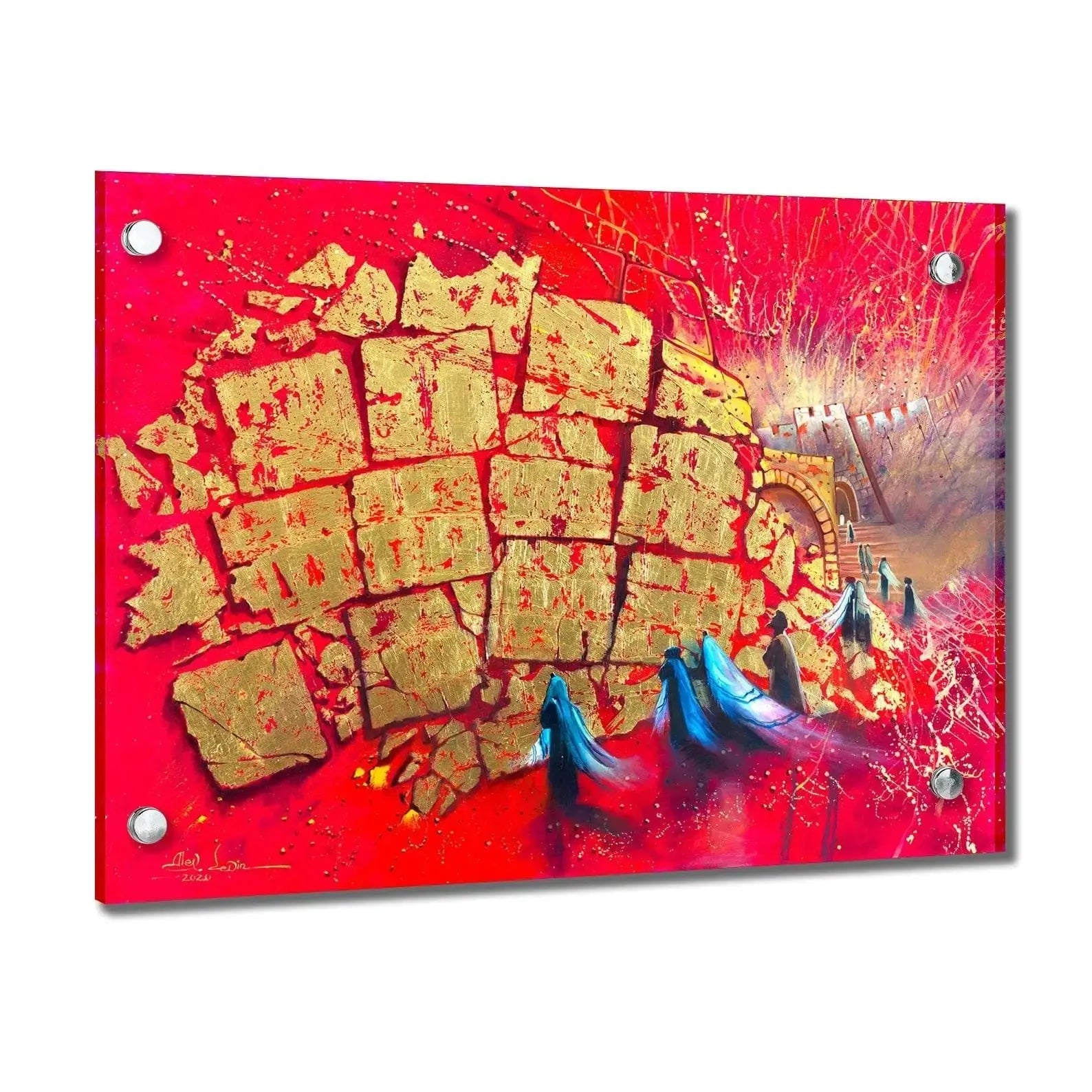 Alex Levin Kosel in Red Horizontal Painting - Waterdale Collection