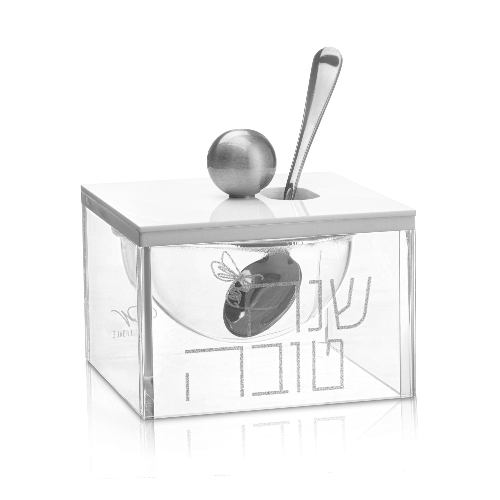 Silver Block Honey Dish