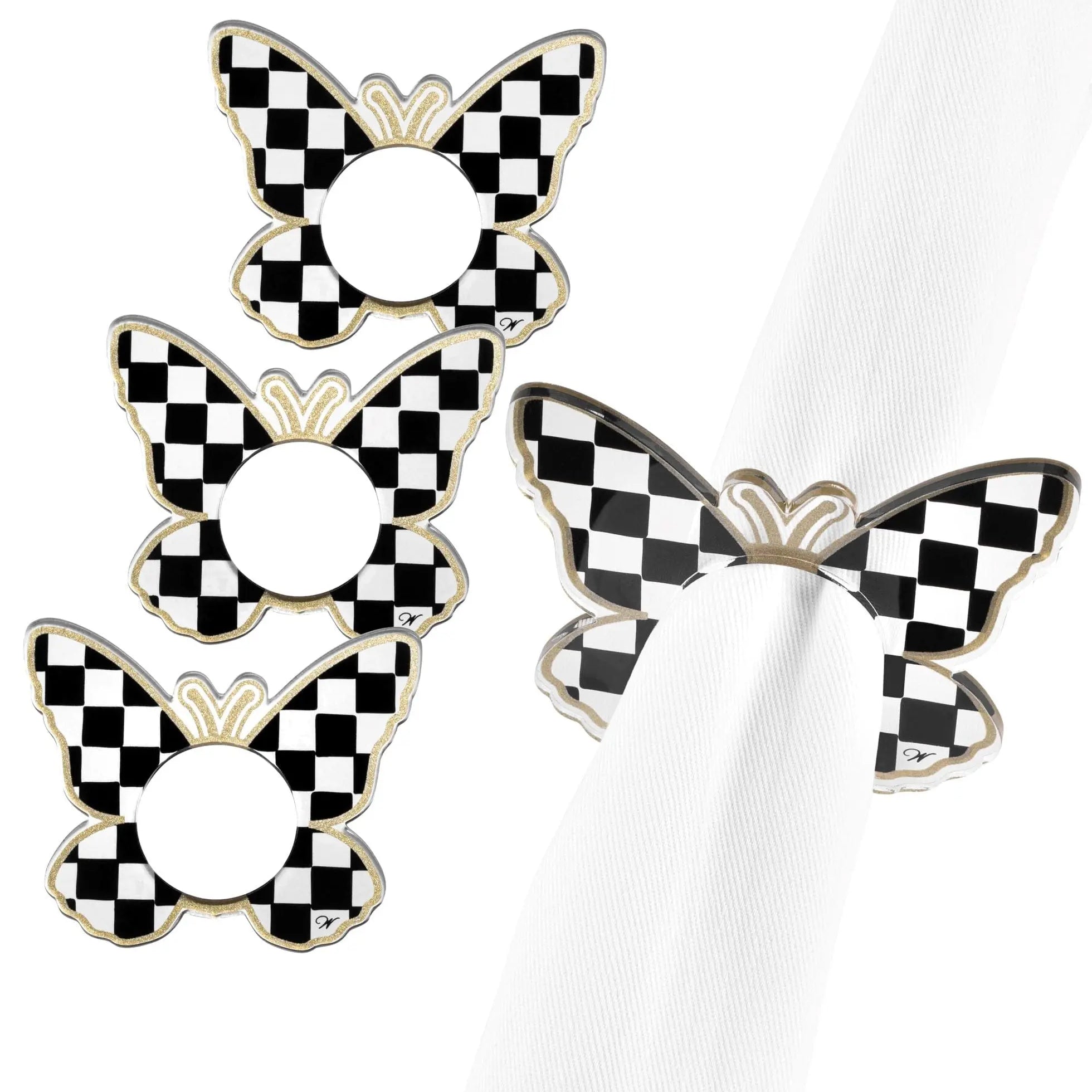 Onyx Butterfly Napkin Rings Waterdale Collection Napkin Rings