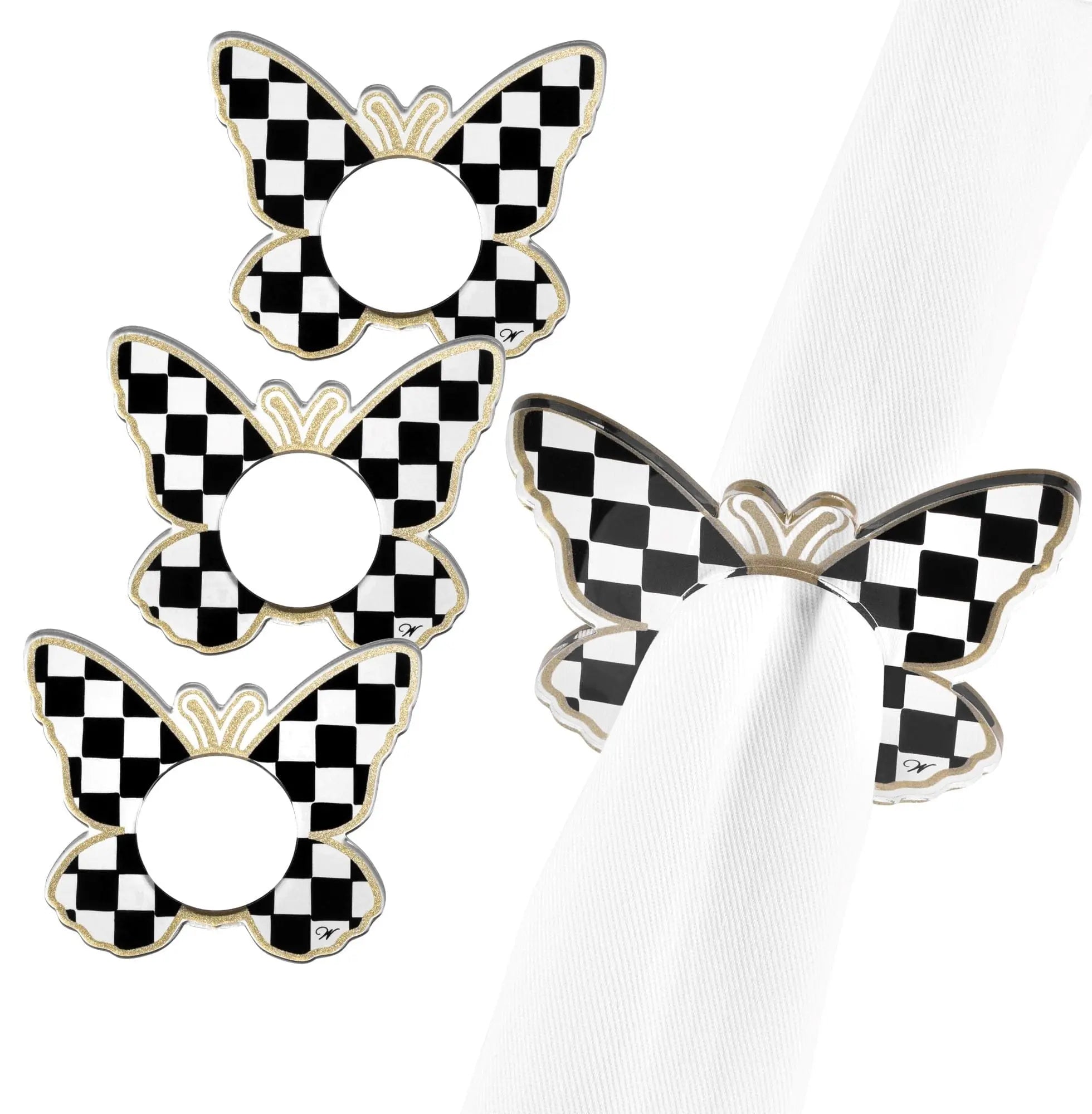 Onyx Butterfly Napkin Rings Waterdale Collection Napkin Rings
