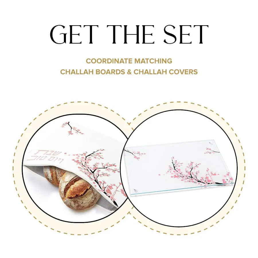Cherry Blossom Challah Pouch Set - Waterdale Collection