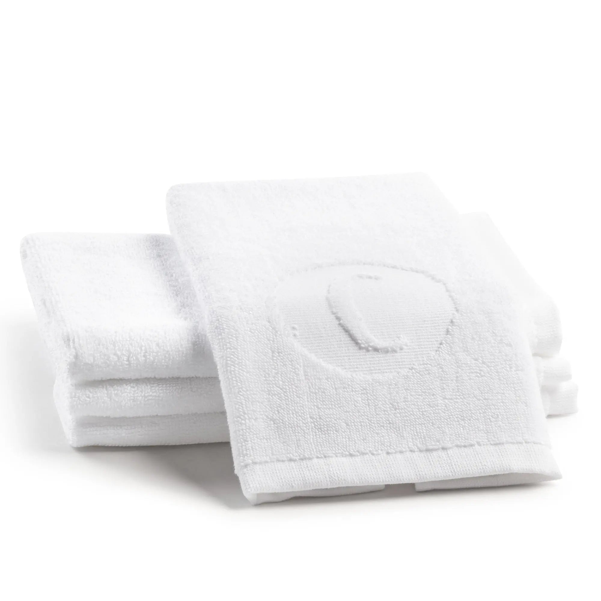 Circle Initial Embossed Finger Towel - Waterdale Collection