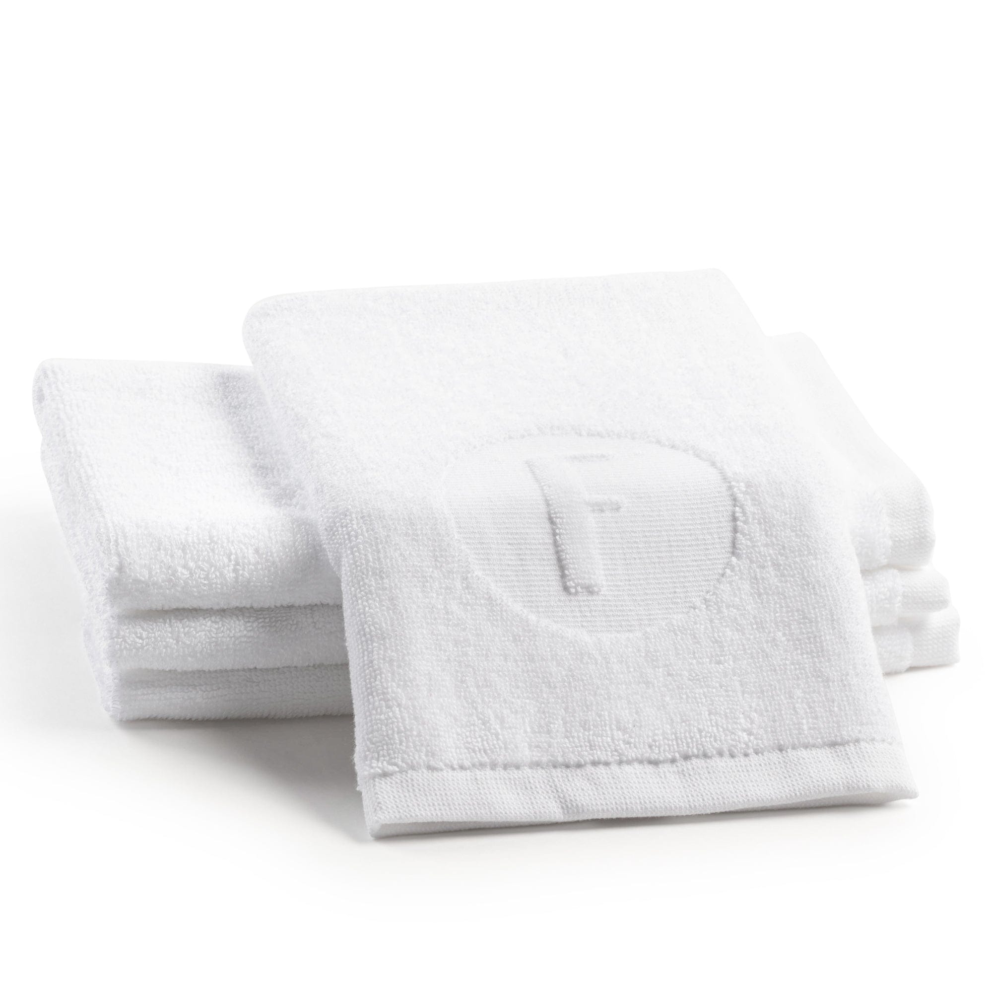 Circle Initial F Embossed Finger Towel