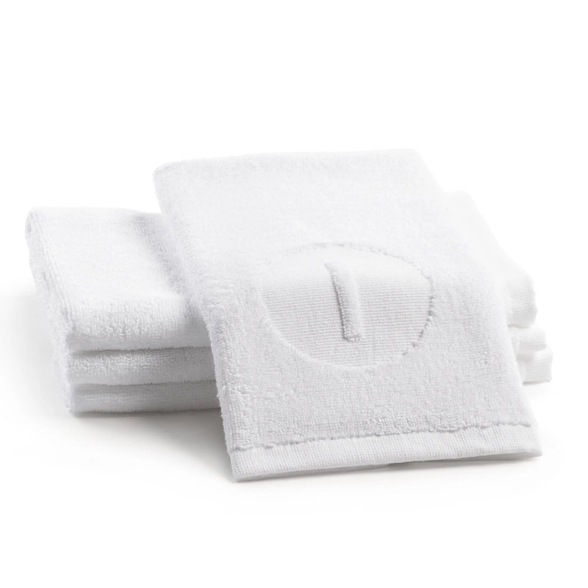 Circle Initial Embossed Finger Towel - Waterdale Collection