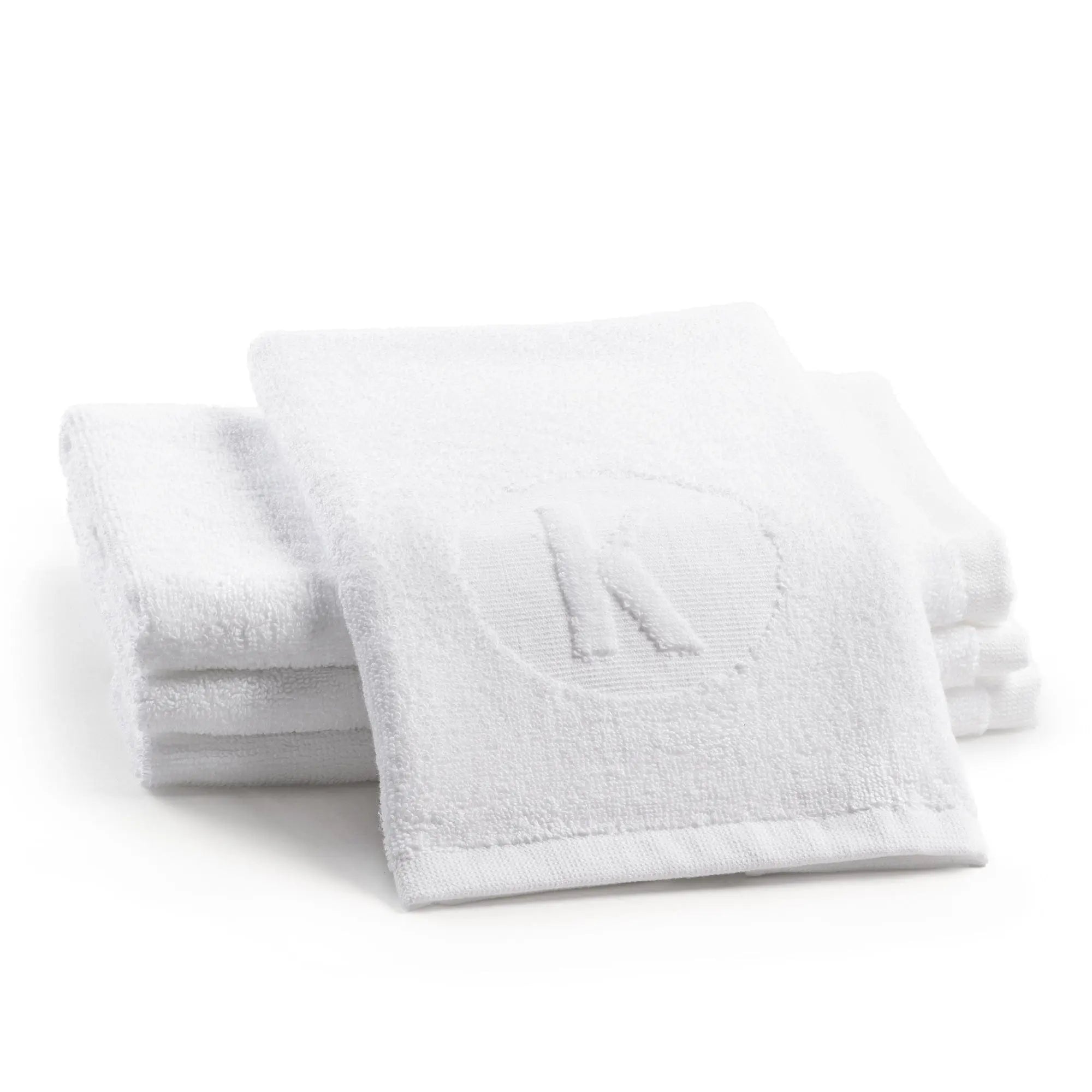 Circle Initial Embossed Finger Towel - Waterdale Collection