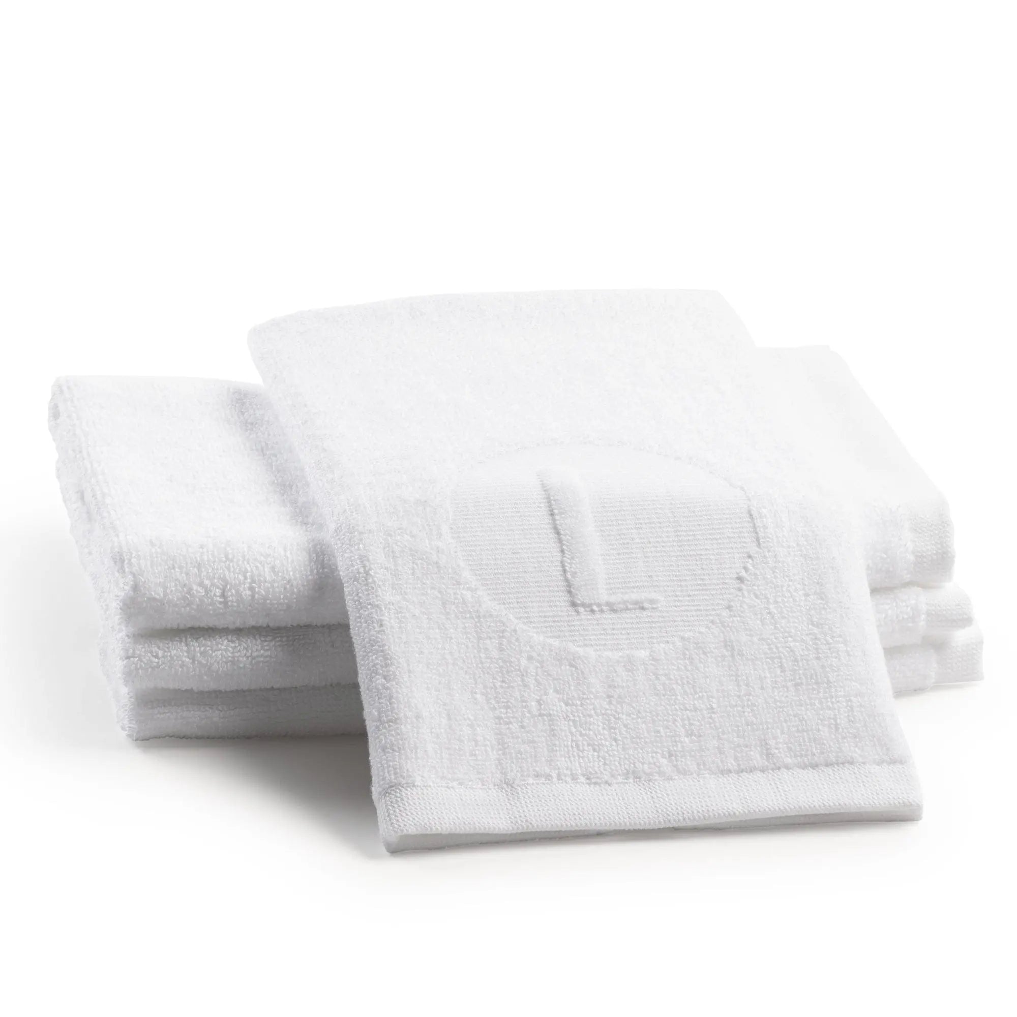 Circle Initial Embossed Finger Towel - Waterdale Collection