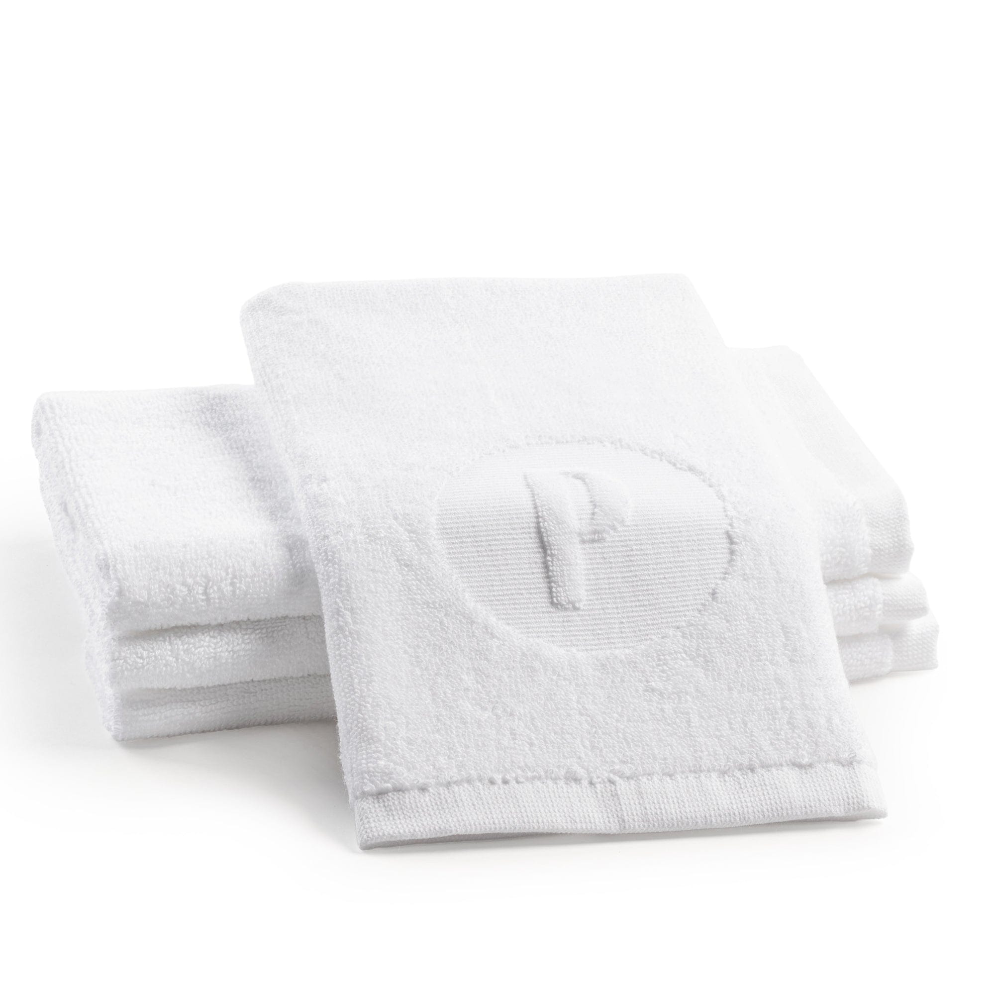 Circle Initial P Embossed Finger Towel