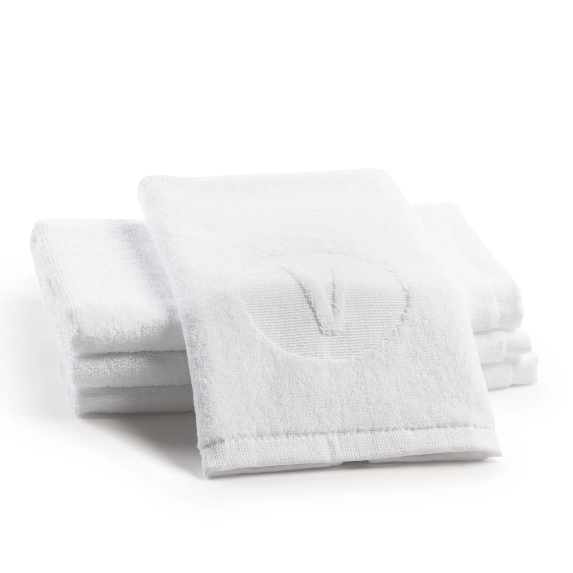 Circle Initial Embossed Finger Towel - Waterdale Collection